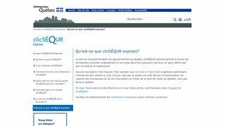 
                            4. Qu'est-ce que clicSÉQUR express? - clicSÉQUR Entreprises