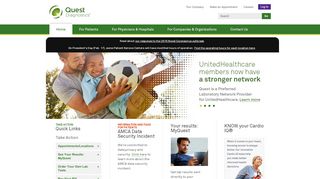 
                            5. Quest Diagnostics : Homepage - Patient