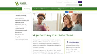 
                            3. Quest Diagnostics : Understanding Insurance Terms