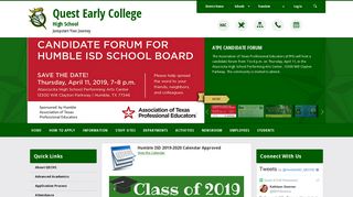 
                            12. Quest Early College High School / Homepage - Humble ISD