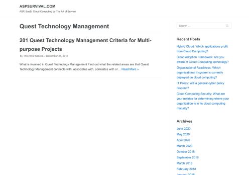 
                            11. Quest Technology Management – ASPSURVIVAL.COM