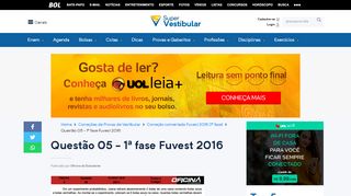 
                            3. Questão 05 - 1ª fase Fuvest 2016 - Super Vestibular