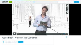 
                            10. QuestBack - Voice of the Customer on Vimeo