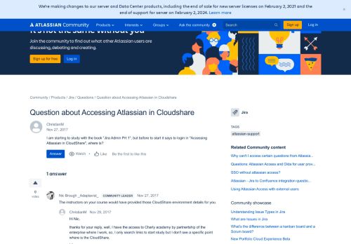 
                            12. Question about Accessing Atlassian in Cloudshare