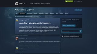 
                            12. question about gportal servers. :: ARK: Survival Evolved General ...