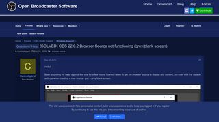 
                            8. Question / Help - [SOLVED] OBS 22.0.2 Browser Source not ...