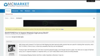 
                            11. [QUESTION] How to bypass Mojang's login proxy block? | Minecraft ...