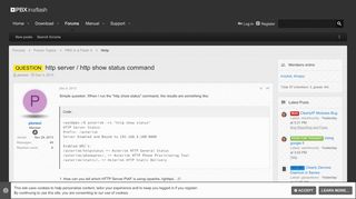
                            4. QUESTION - http server / http show status command | PIAF - Your ...