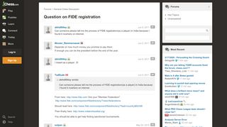 
                            7. Question on FIDE registration - Chess Forums - Chess.com