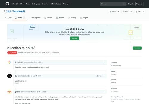 
                            10. question to api · Issue #3 · Xilixir/FortniteAPI · GitHub