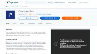
                            12. QuestionPro Reviews and Pricing - 2019 - Capterra
