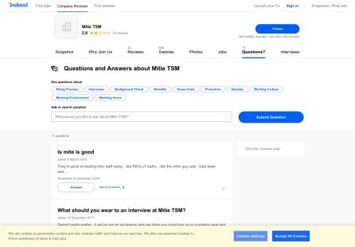 
                            8. Questions and Answers about Mitie TSM | Indeed.co.uk