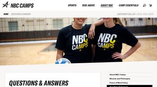 
                            13. Questions & Answers - NBC Camps