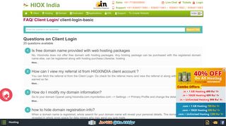 
                            7. Questions on Client Login - HIOX INDIA