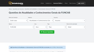 
                            9. Questões de Atualidades e Conhecimentos Gerais da FUNCAB