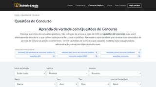 
                            4. Questões de Concurso Grátis - Estude Grátis