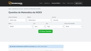 
                            13. Questões de Matemática da IADES - Estude Grátis