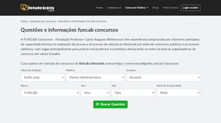 
                            8. Questões e informações funcab concursos - Estude Grátis