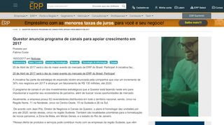 
                            13. Questor anuncia programa de canais para apoiar crescimento em ...