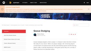 
                            4. Queue Dodging – Riot Games Support