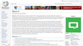 
                            10. Queue-it - Wikipedia