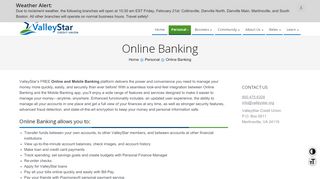 
                            8. Quick and Easy Online Banking with ValleyStar Credit Union