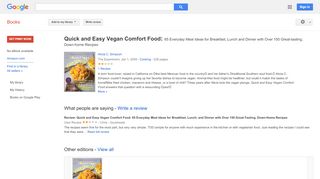 
                            11. Quick and Easy Vegan Comfort Food: 65 Everyday Meal Ideas for ...