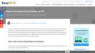 
                            11. Quick and Easy Ways to Access iCloud Notes on PC - EaseUS