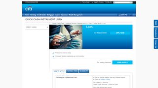 
                            5. Quick Cash Instalment Loans Online - Citibank Singapore