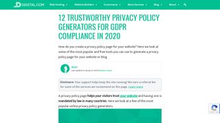 
                            13. Quick & Easy Privacy Policies: The 12 Bigger Generators Ranked ...