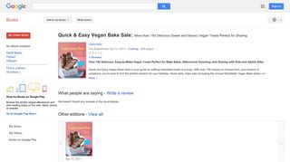 
                            12. Quick & Easy Vegan Bake Sale: More than 150 Delicious Sweet and ...
