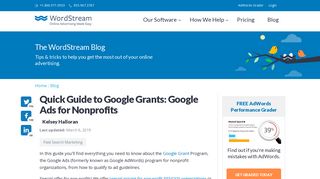 
                            6. Quick Guide to Google Grants: Google AdWords for Nonprofits