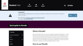 
                            13. Quick guide to Moodle | Student Hub | City, University of London