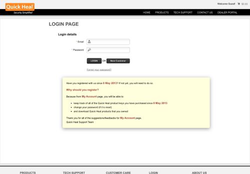 
                            4. Quick Heal Login Page