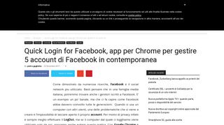 
                            6. Quick Login for Facebook, app per Chrome per gestire 5 account di ...