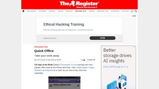 
                            5. Quick Office • The Register