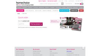 
                            12. Quick order - HomeChoice