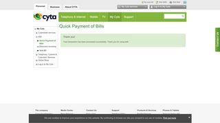 
                            6. Quick Payment of Bills | Cyta
