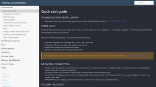 
                            8. Quick Start Guide - Volumio Documentation - GitHub Pages