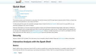 
                            9. Quick Start - Spark 2.4.0 Documentation - Apache Spark