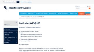 
                            2. Quick start WiFi@UM - Maastricht University