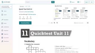 
                            12. Quick Test Unit 11 | Leisure - Scribd