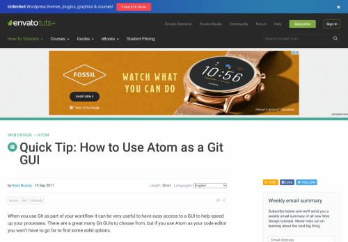 
                            10. Quick Tip: How to Use Atom as a Git GUI