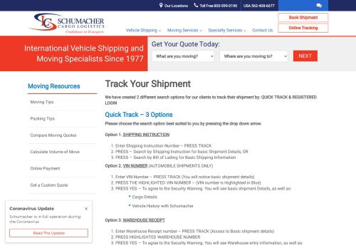 
                            10. Quick Track | Schumacher Cargo Logistics
