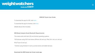 
                            11. Quick User Guide - BT WeightWatchers Scales by CONAIR (AUS)