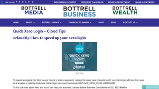 
                            5. Quick Xero Login - Cloud Tips | Bottrell Business Consultants