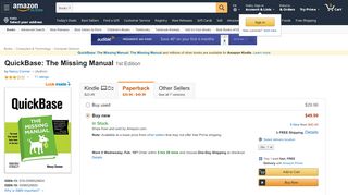 
                            9. QuickBase: The Missing Manual: Nancy Conner ... - Amazon.com