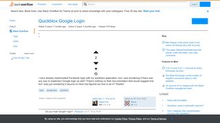 
                            4. Quickblox Google Login - Stack Overflow