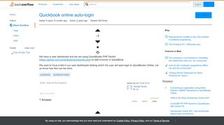 
                            6. Quickbook online auto-login - Stack Overflow