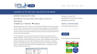 
                            11. QuickBooks Tip: See when Users Login and Out of QuickBooks ...